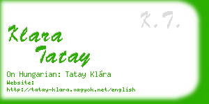 klara tatay business card